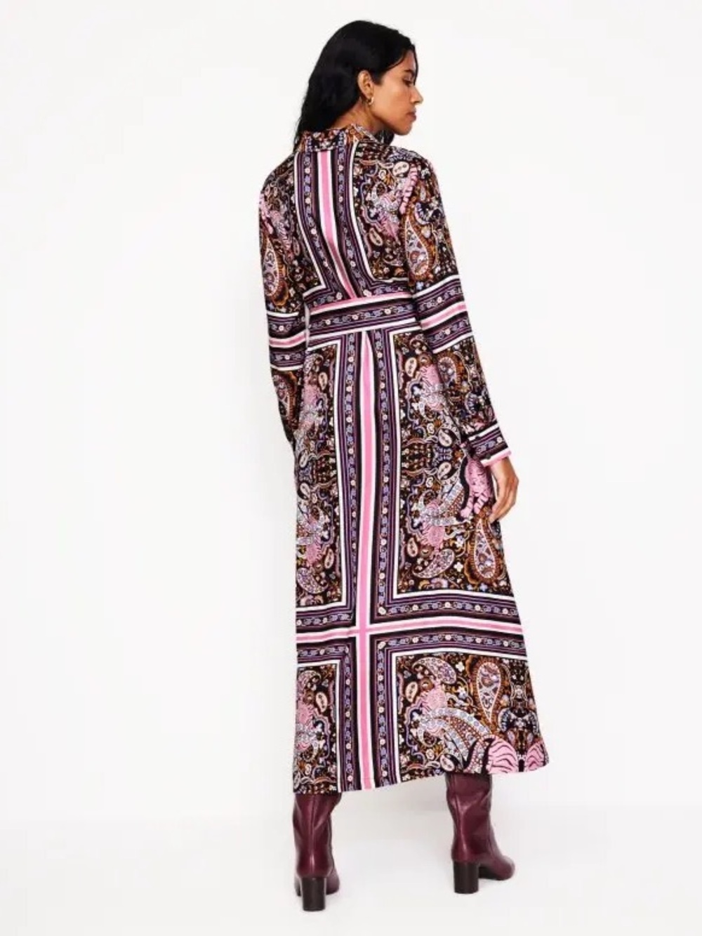 Boden Scarf Print Shirt Dress (size 20-22 Long)
